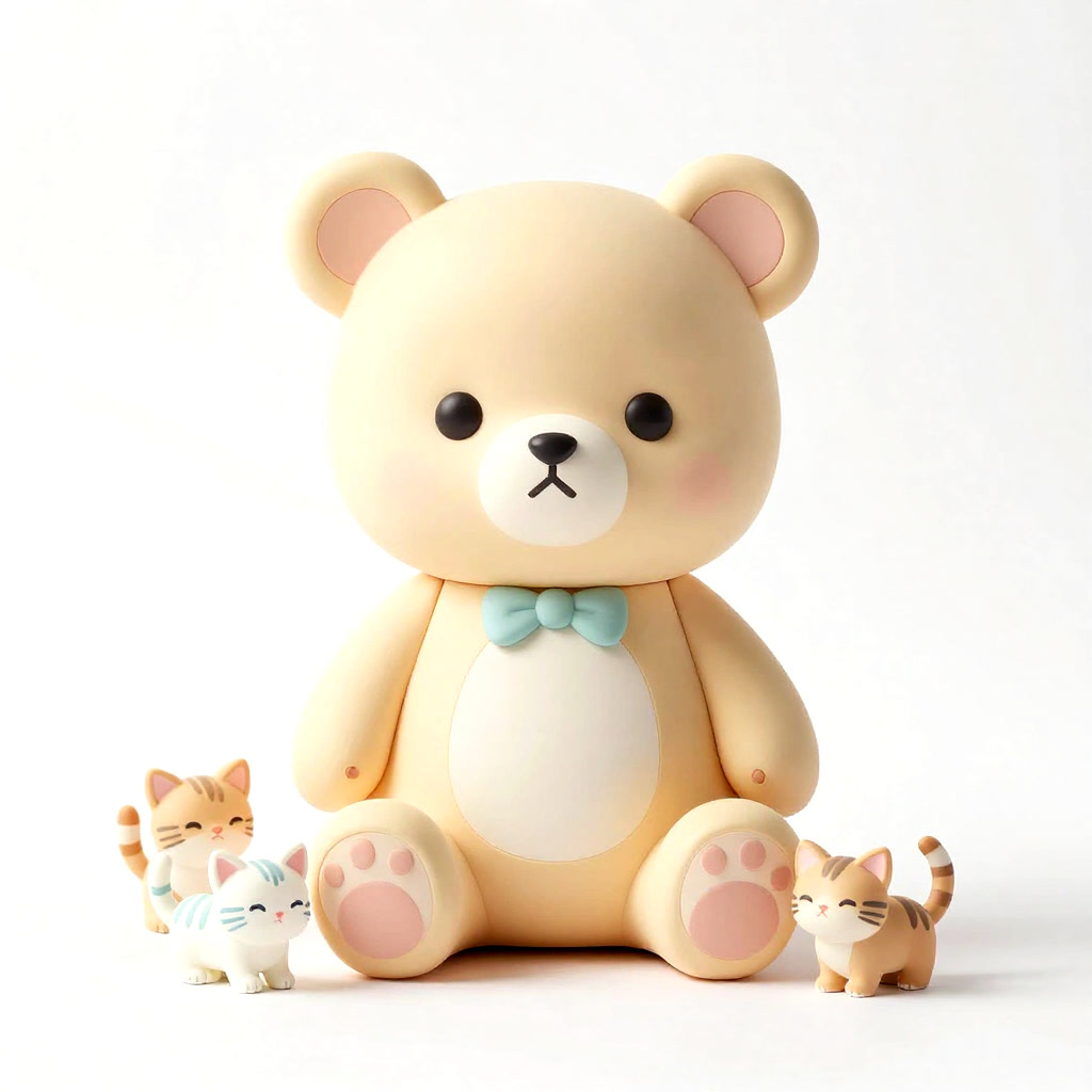 Baby Bear & Kittens (Small)